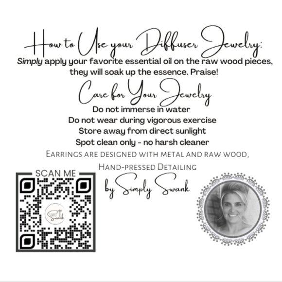 Simply Swank Signature Earrings: Essential Oil Diffuser Jewelry - Picture 3 of 5